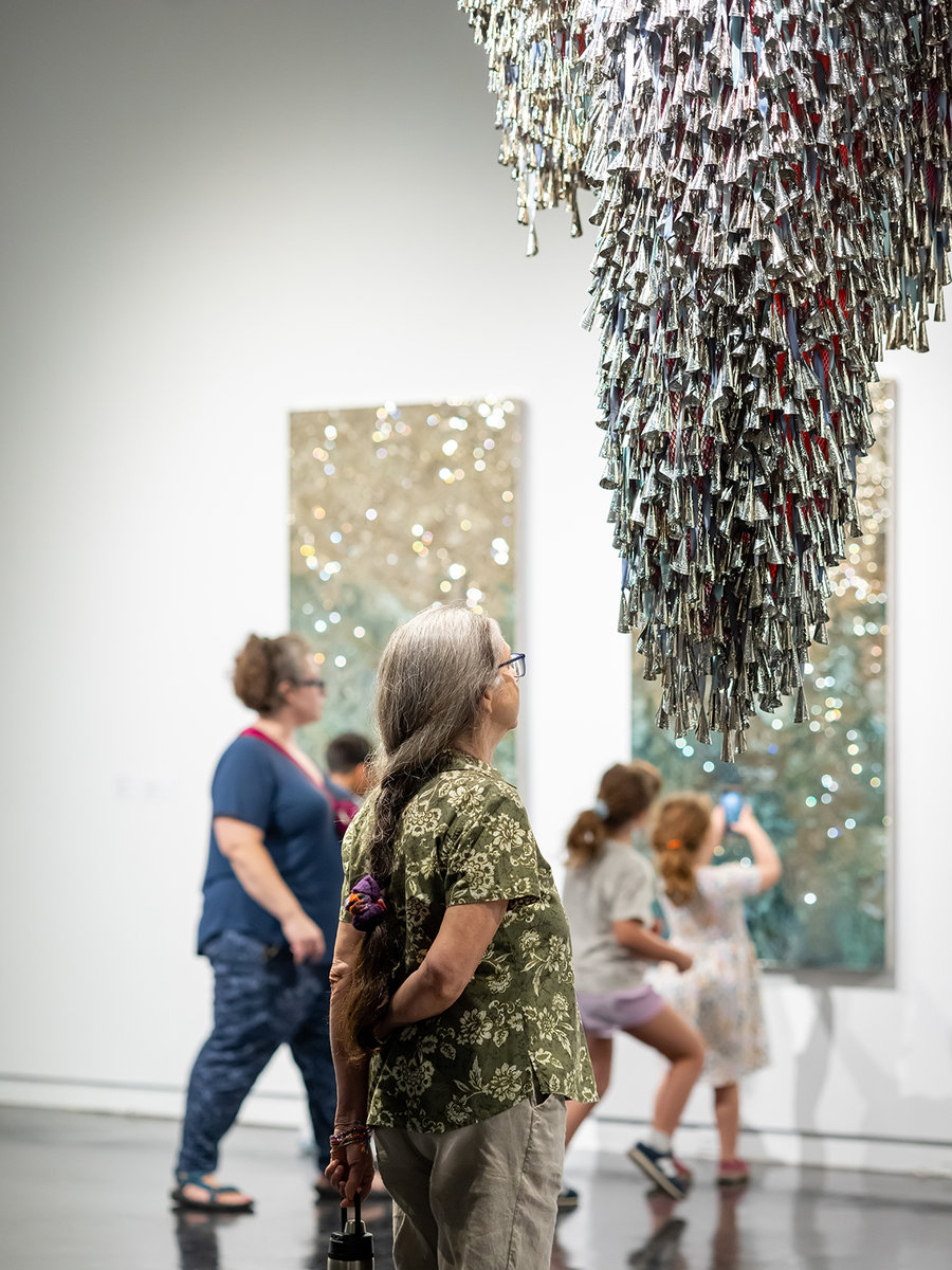 Detail of a sculptural work at Houston Center for Contemporary Craft