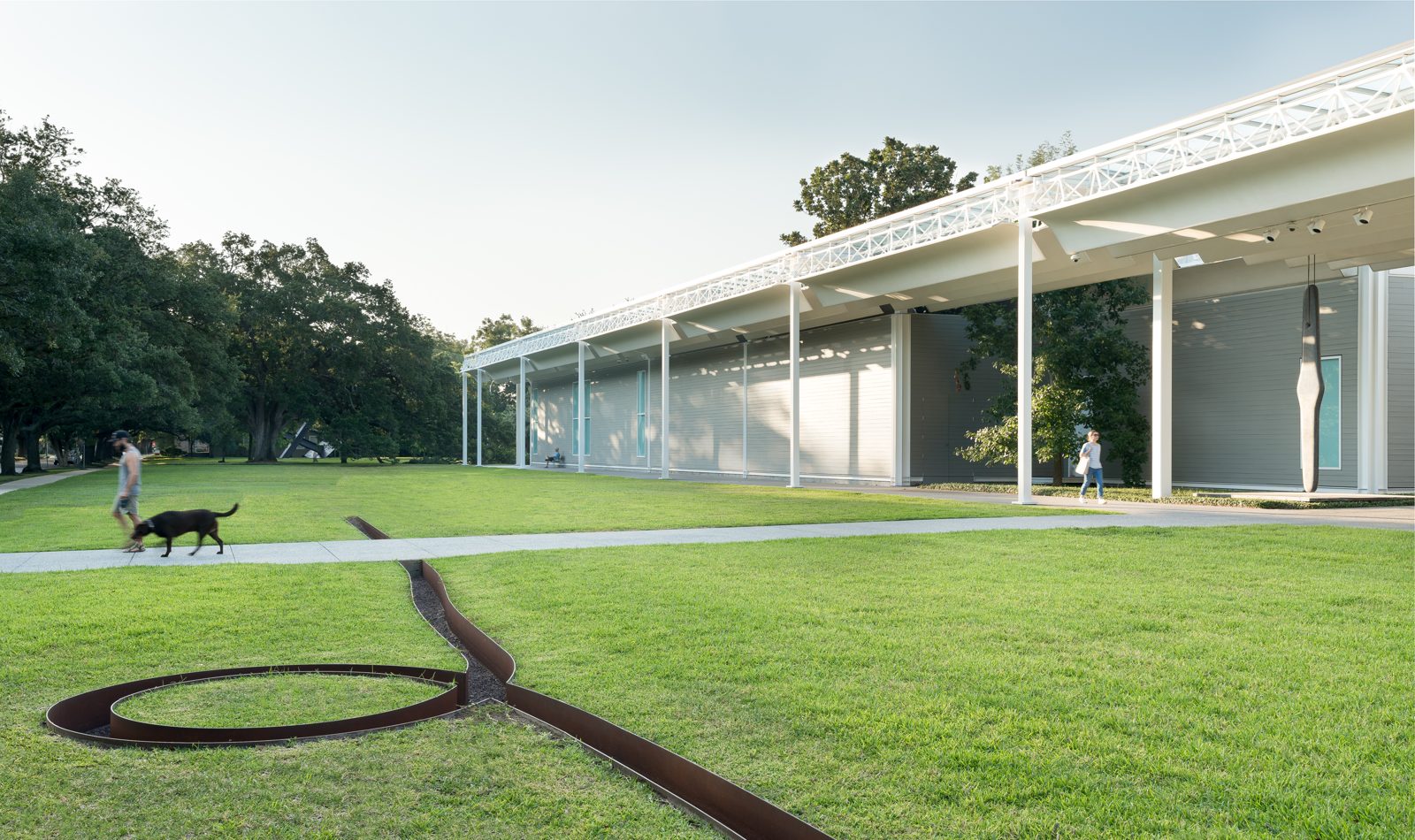 The Menil Collection campus and its surrounding green spaces