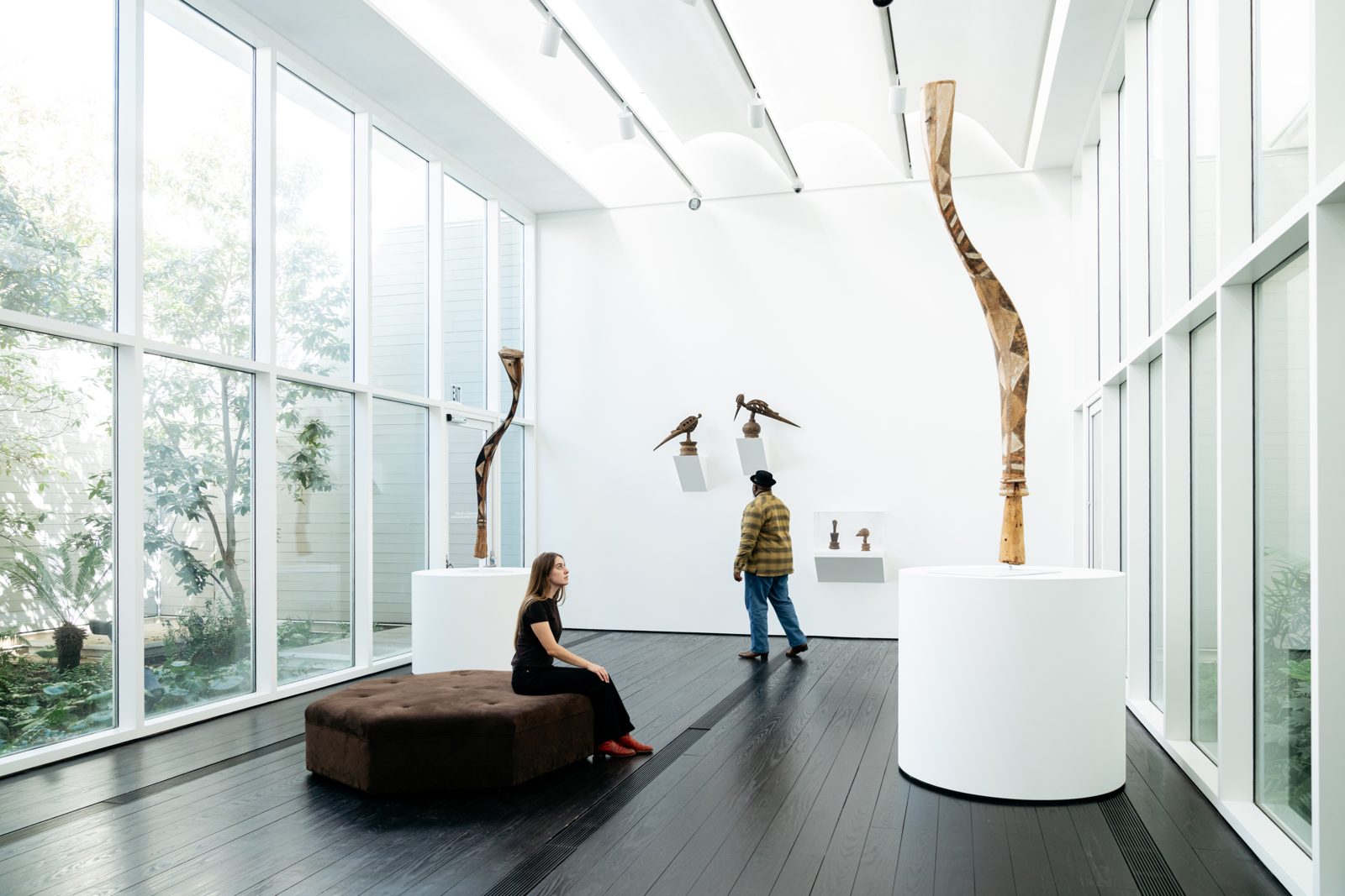 Naturally lit galleries inside The Menil Collection