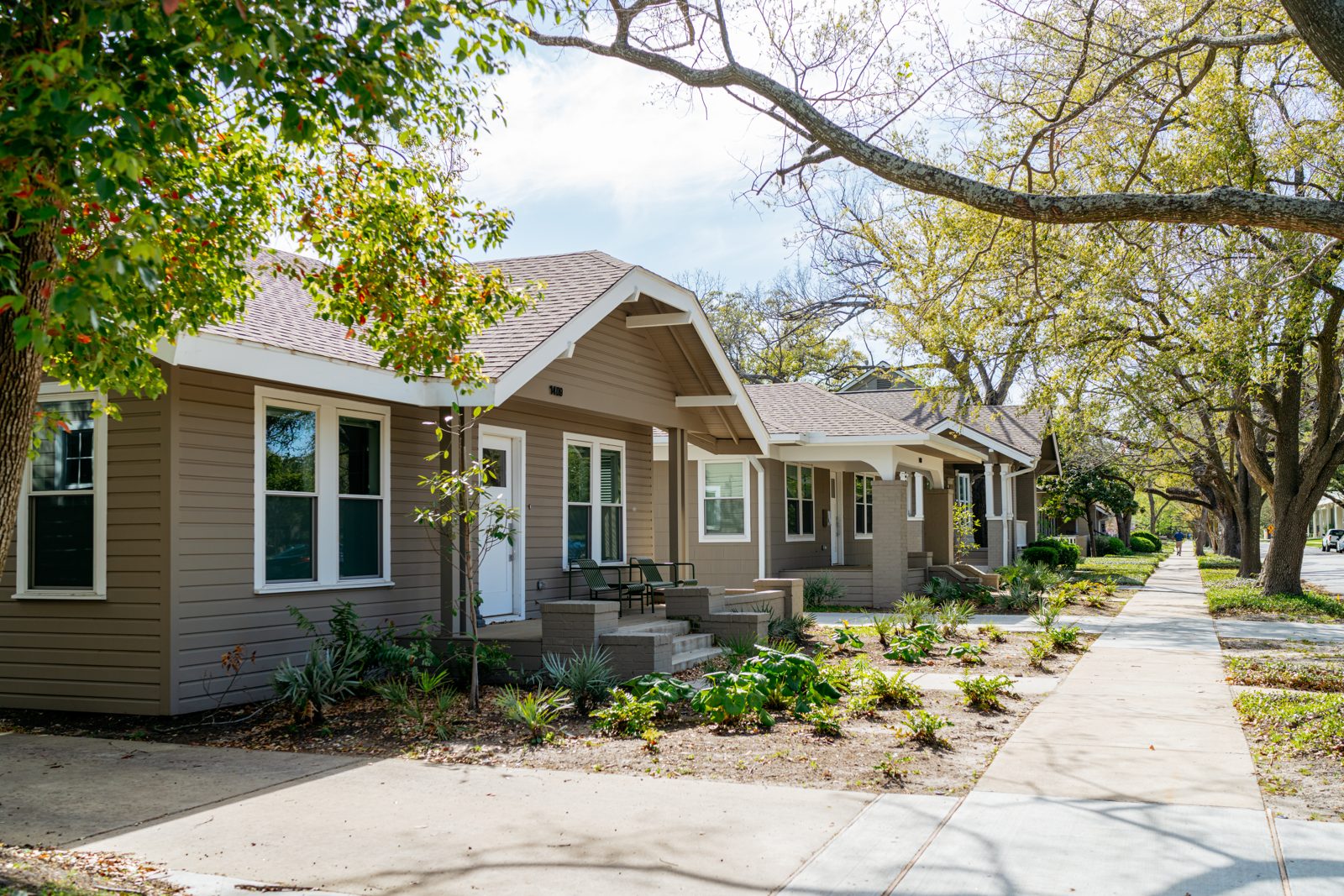 The residential neighborhood around The Menil Collection